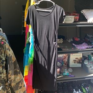 Maternity black short sleeve dress